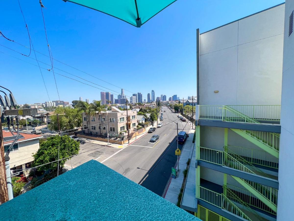 Downtown Los Angeles Skyline Balcony View Modern Penthouse Exterior foto